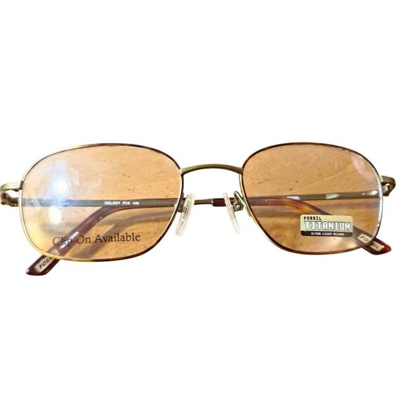 FRAMES ONLY Fossil Titanium Ultra-Light Weight Frame Tortoise Shell Arms - Picture 1 of 4